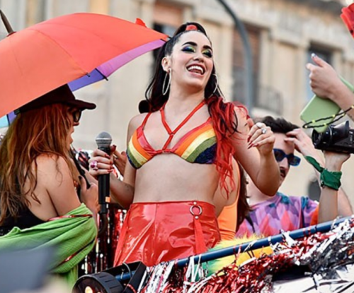 Lali premiered her new song “Motiveishon” at the Pride March