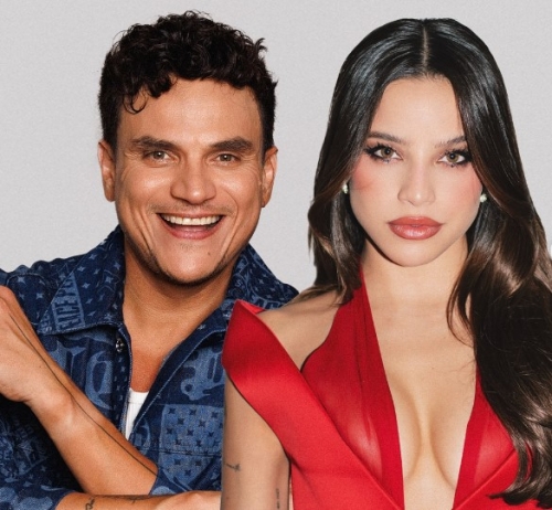 Emilia is proven the “red dress” in front of Silvestre Dangond